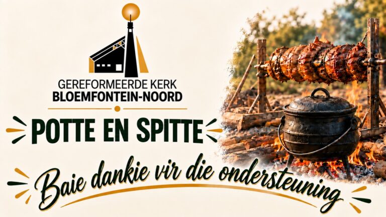 Potte en Spitte Dag 12 September 2026